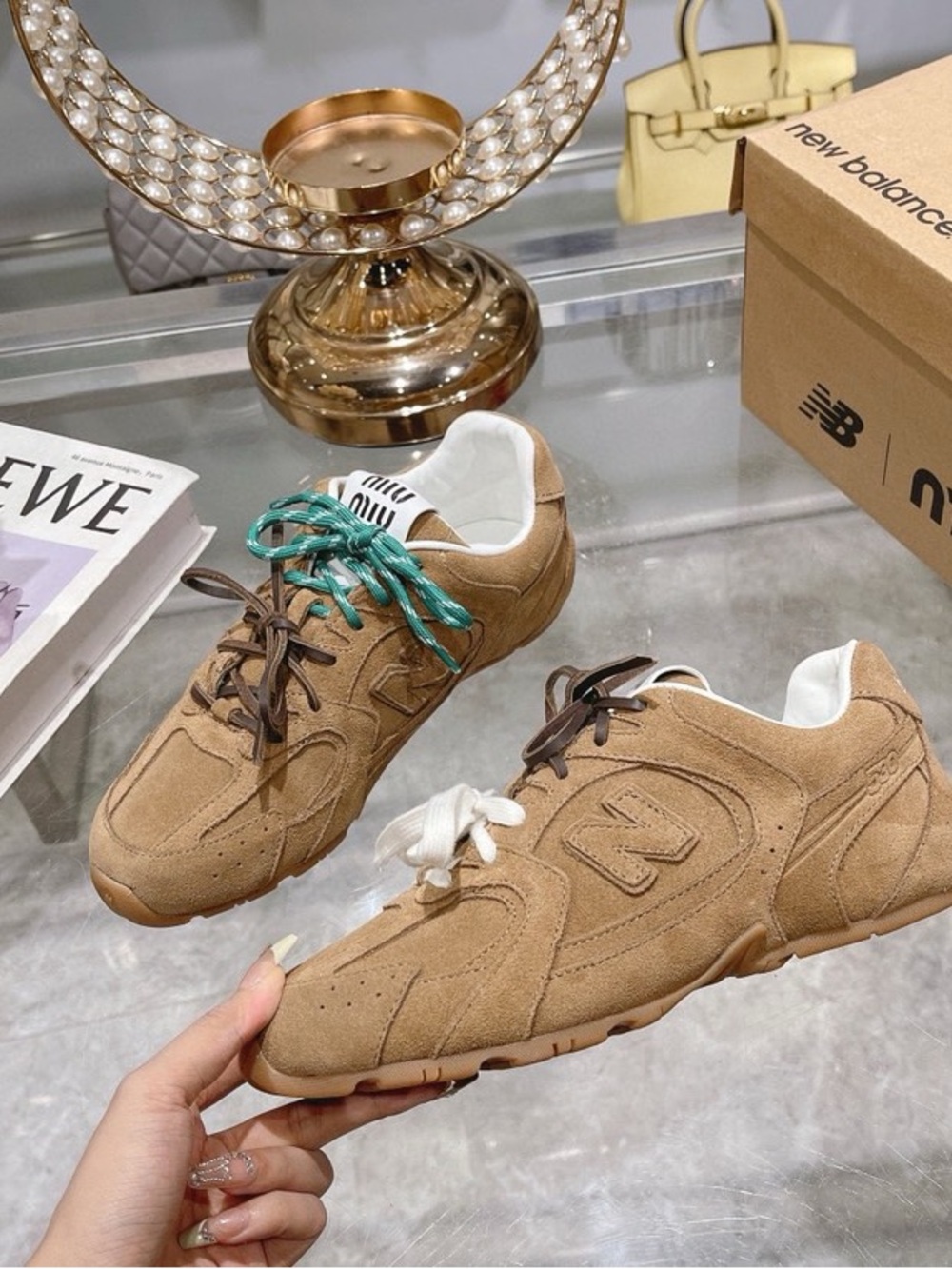 Womens Miu Miu x New Balance 530 SL Sneakers